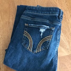 Hollister destroyed straight leg jeans