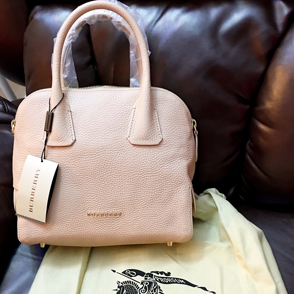 Burberry grained leather bowling bag