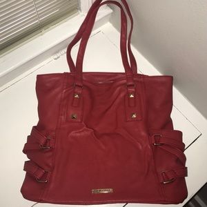 Red leather bag