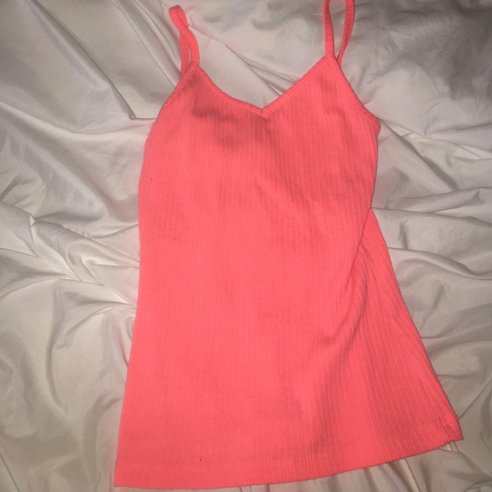 Pink and orange colored tank top