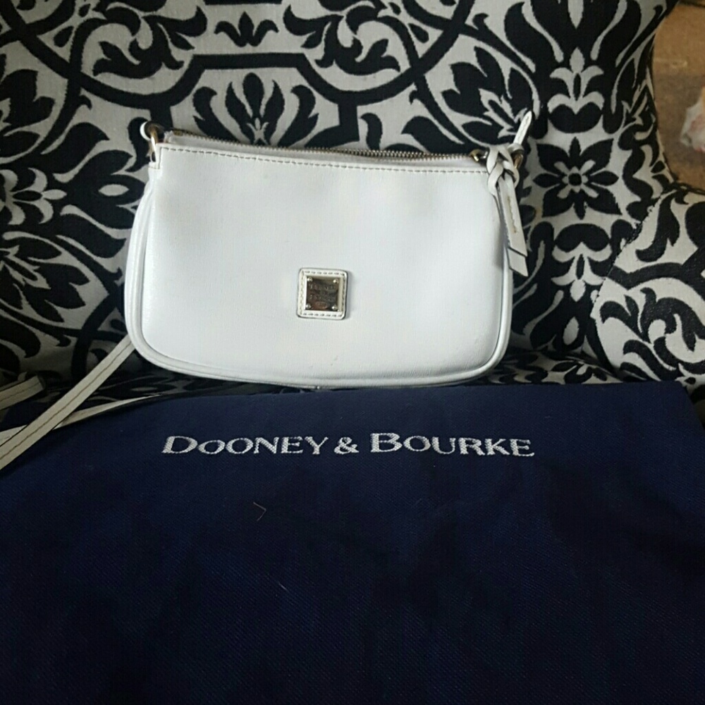 White leather purse