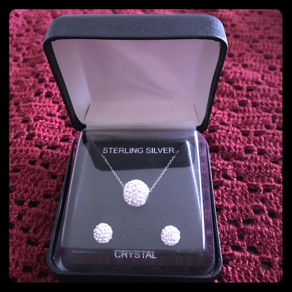 jcpenney Jewelry - Price ⬇️ Sterling silver crystal necklace/earrings