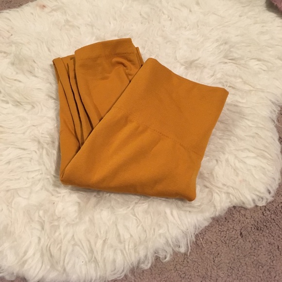 Pants - Mustard High waisted warm leggings
