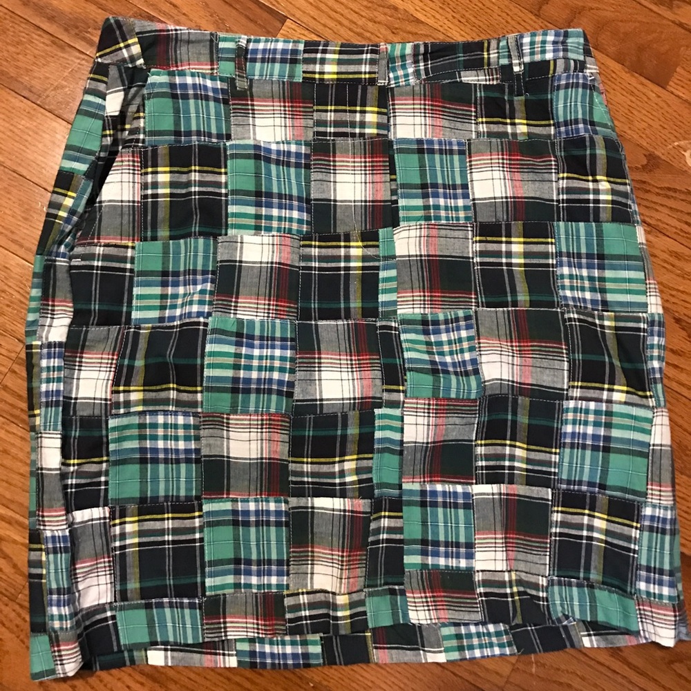 Larry Levon Petite Madras Plaid Skirt. Size 12.