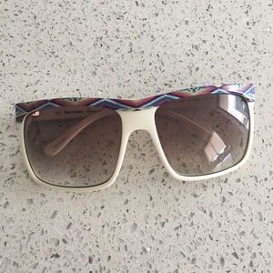 Juicy Couture White Tribal Print Sunglasses