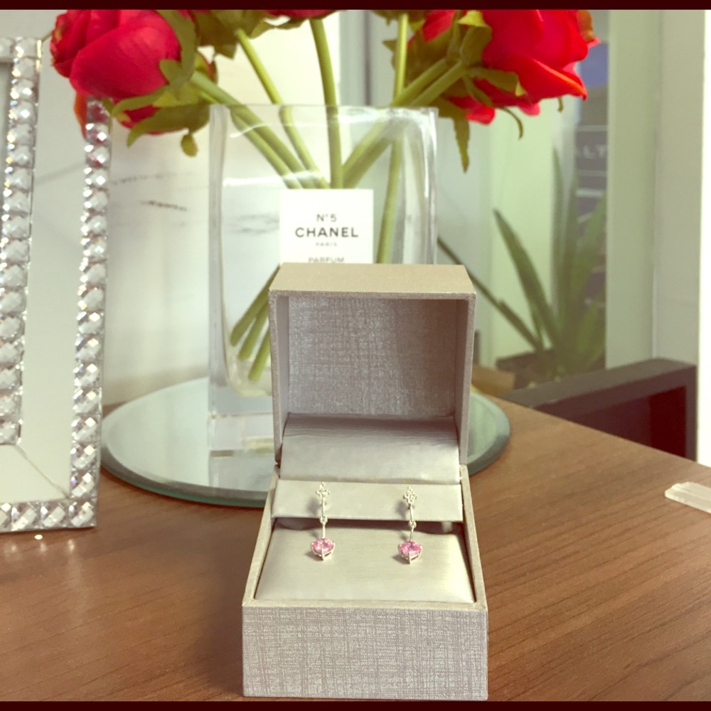 Zales Pink Tourmaline drop earrings