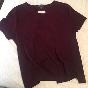 Maroon plus size crop top