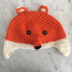 Knit Orange Fox Hat