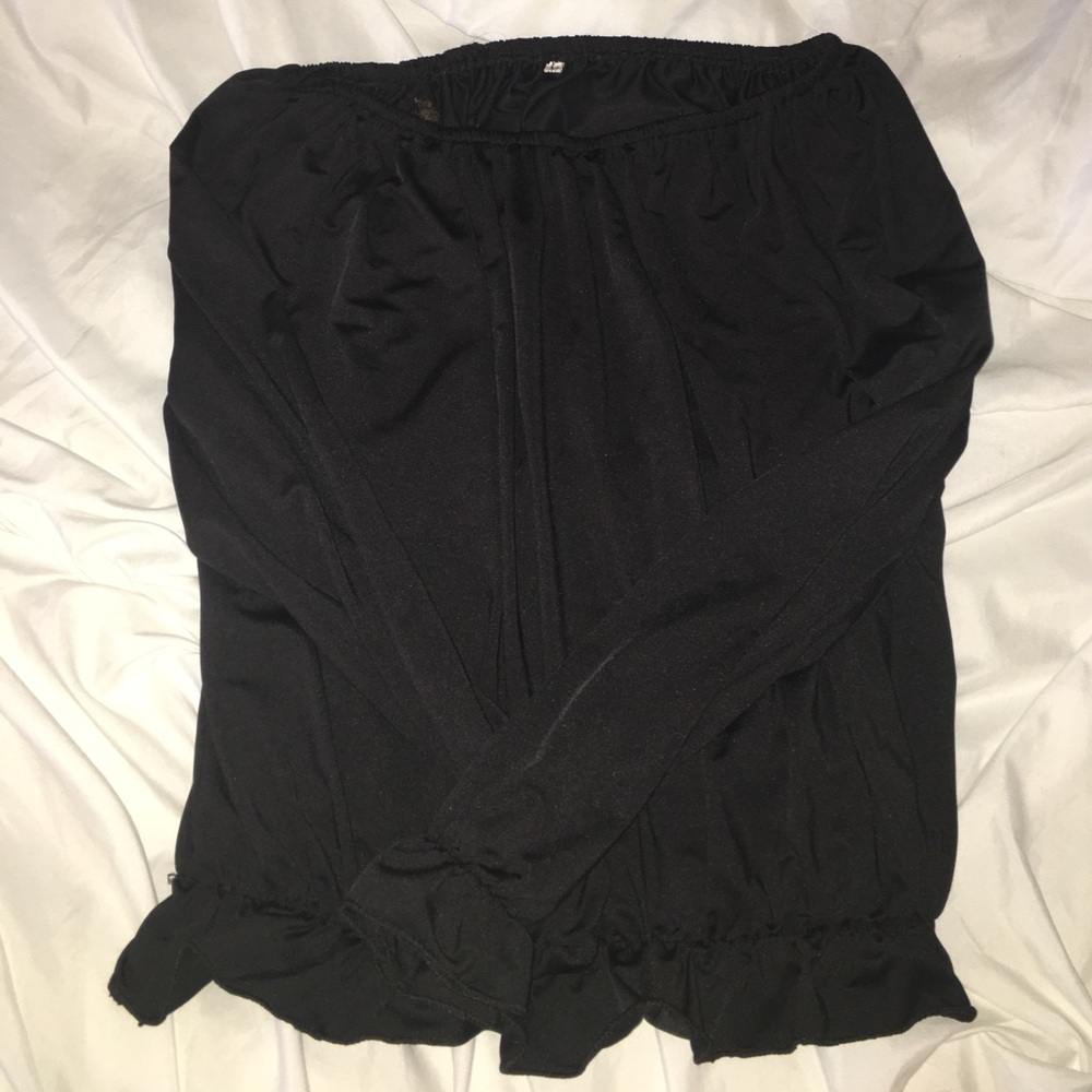 Black off the shoulder top