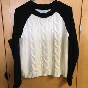 Black and white sweater