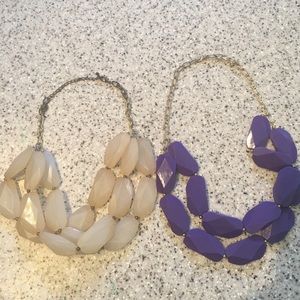 2 statement necklaces
