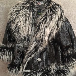 Flapdoodles Girls Pleather Jacket