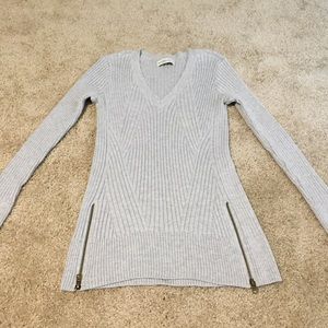 Abercrombie and Fitch Gray Zipper Sweater