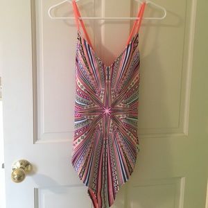 One-piece colorful swimsuit