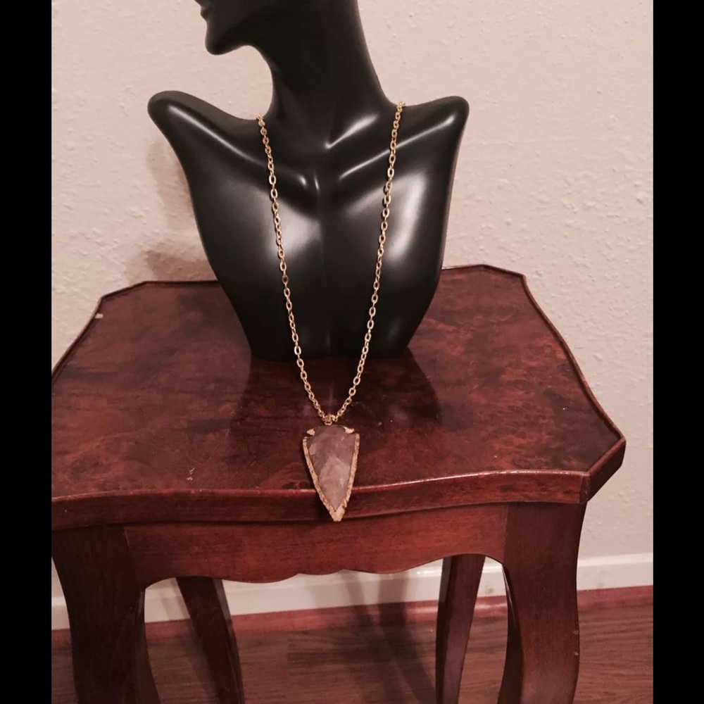 Amethyst Gold Plated Charm  Pendant Necklace