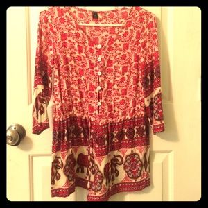 Elephant Print Romper