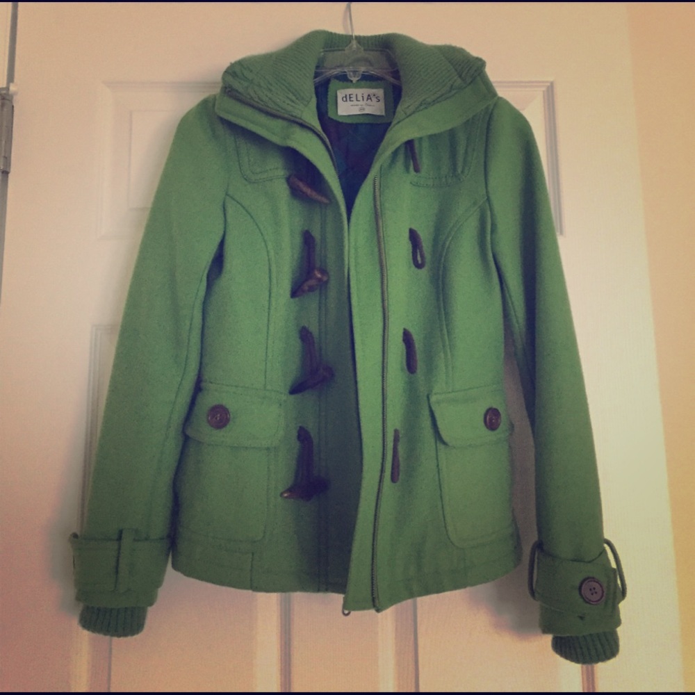 Lime green Pea coat