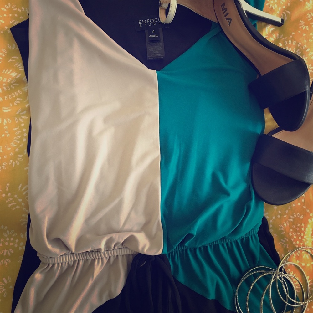 Enfocus color block dress