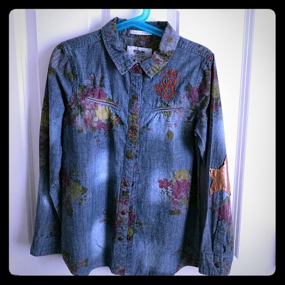 Denim button down shirt