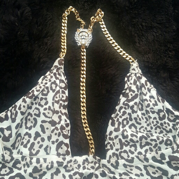 🐆Skye Cheeta Print Halter Blouse - Picture 4 of 4