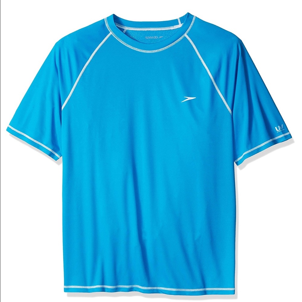Speedo Men's Plus-size Easy Short Sleeve Swim Tee