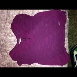 Purple Aeropostale shirt.