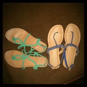 2 pairs of cute strappy sandals for everyday wear.
