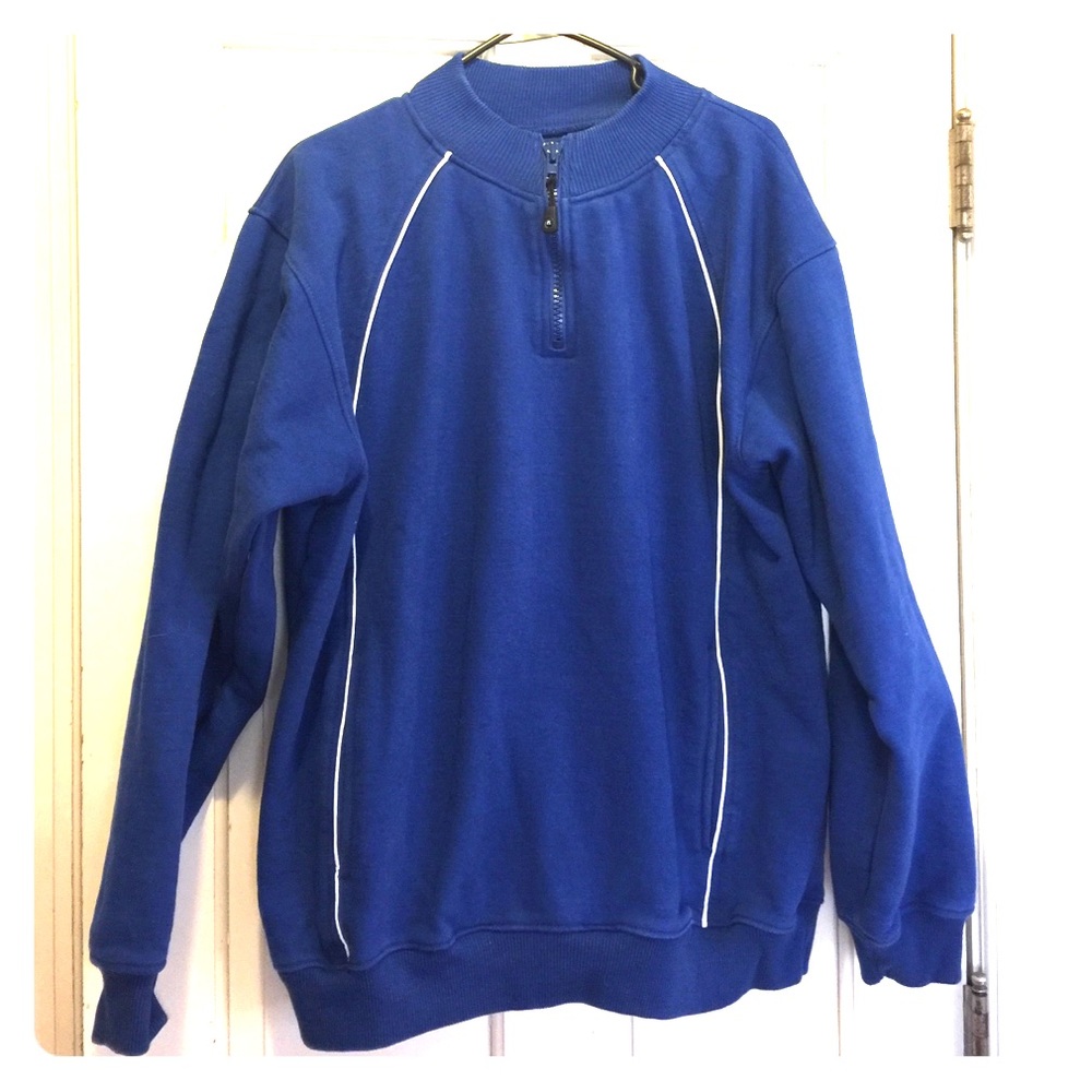 Boombah 1/4 zip pullover royal blue and white