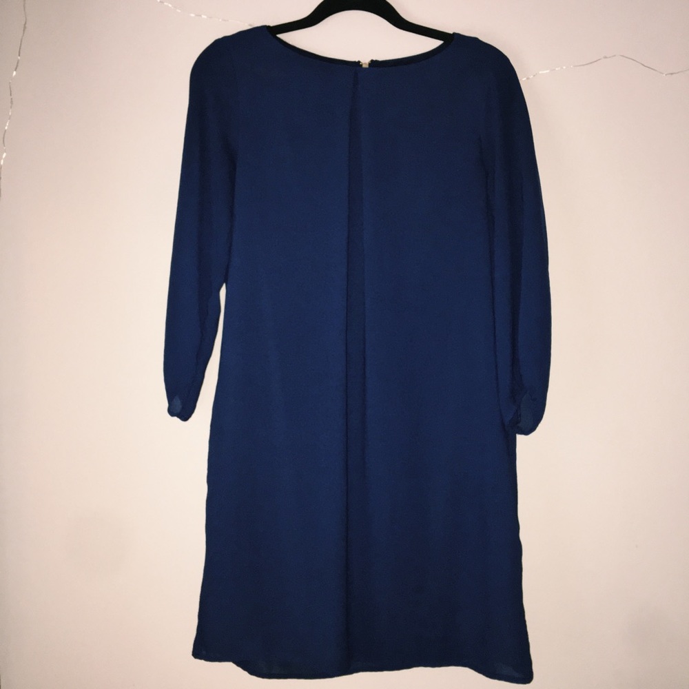 H&M | Navy Chiffon Dress