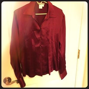 Ladies satin silk blouse