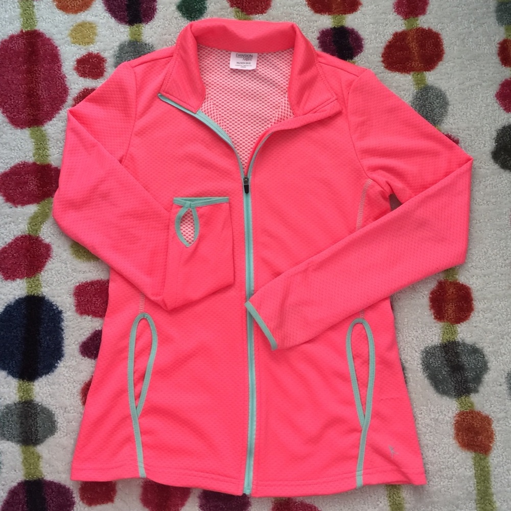 Danskin Neon Pink/Teal lightweight running jacket