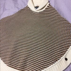 Talbots sweater shawl pullover poncho