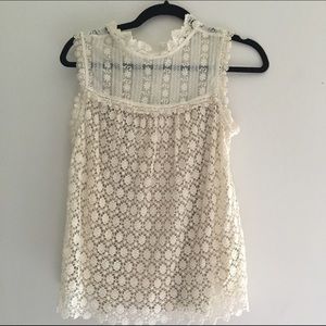 Anthropologie Lace Top, size Petite XS