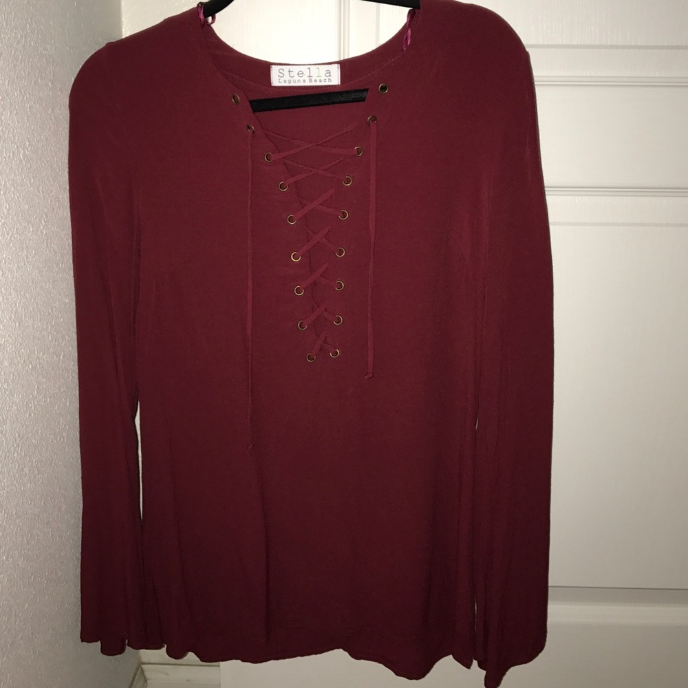 Lace up blouse!