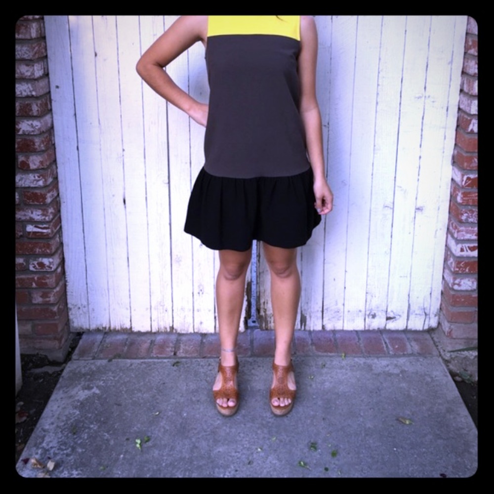 Loft colorblock drop waist dress