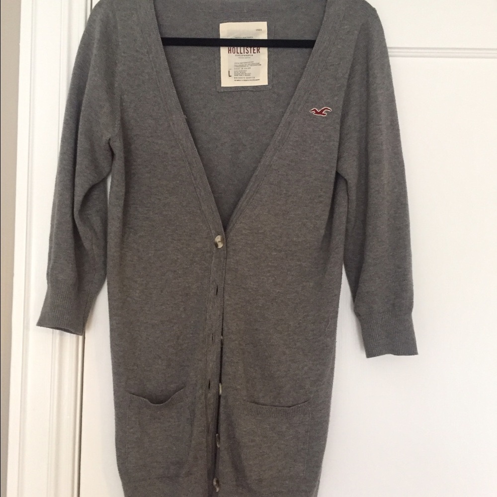 Gray Holister cardigan