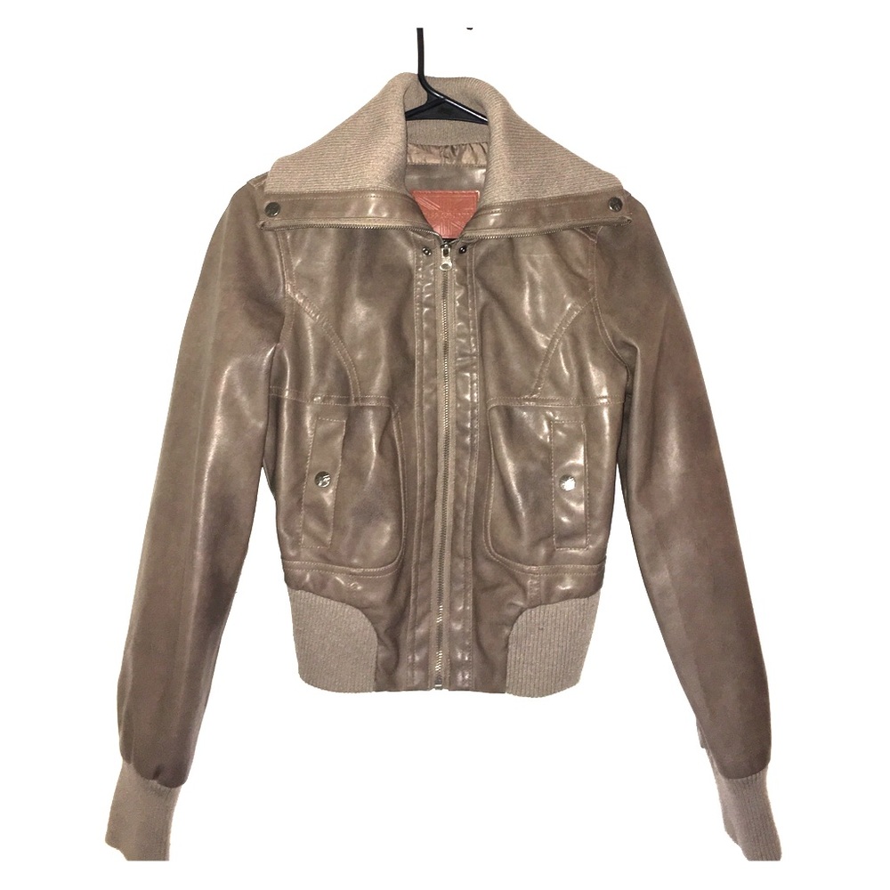 Small grey leather jacket