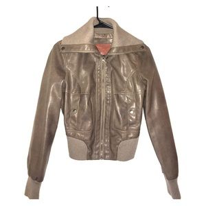 Small grey leather jacket