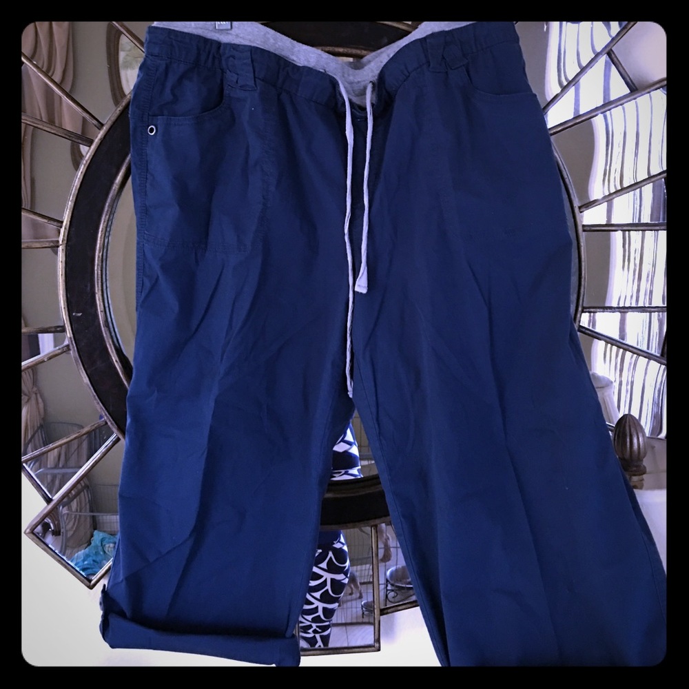 Blue cotton with elastic waist in gray