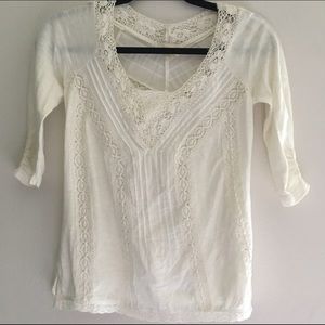 Anthropologie Meadow Rue top, ivory in size XXSP