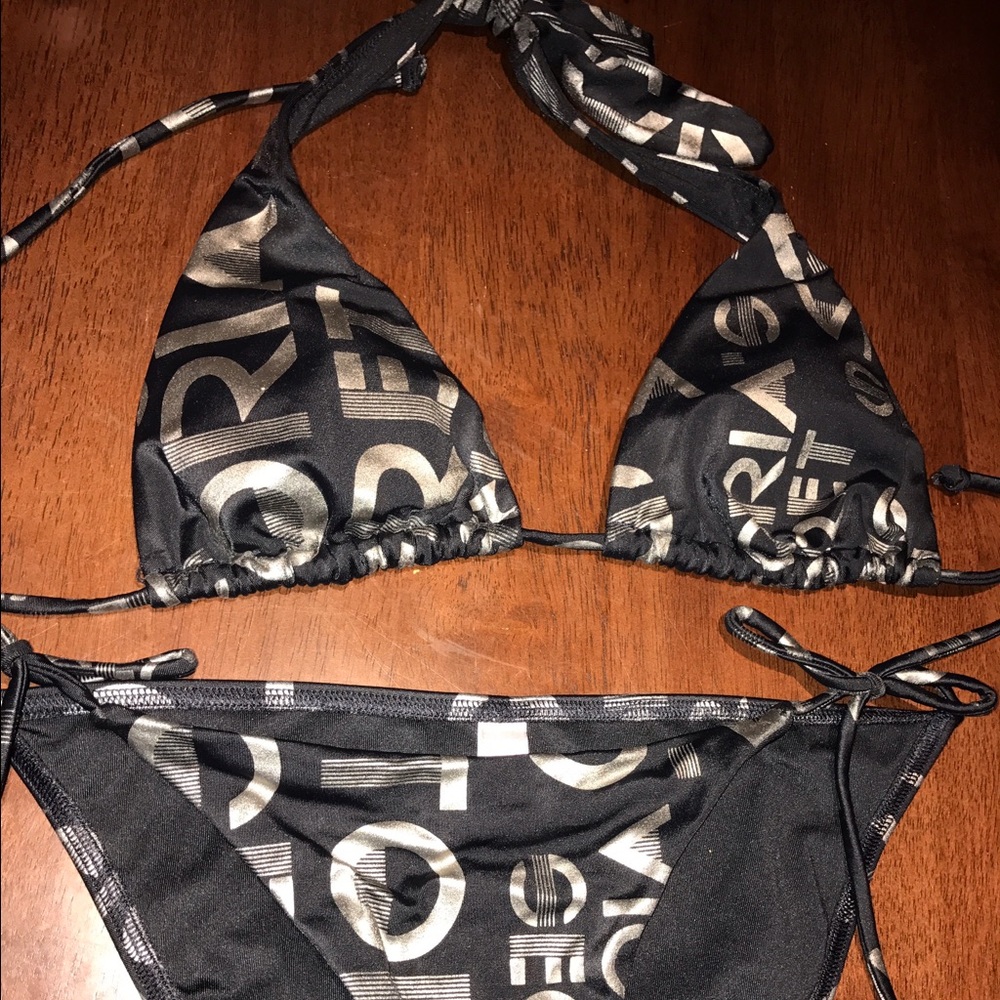 Victoria's secret LOGO 2- piece black bikini - XS