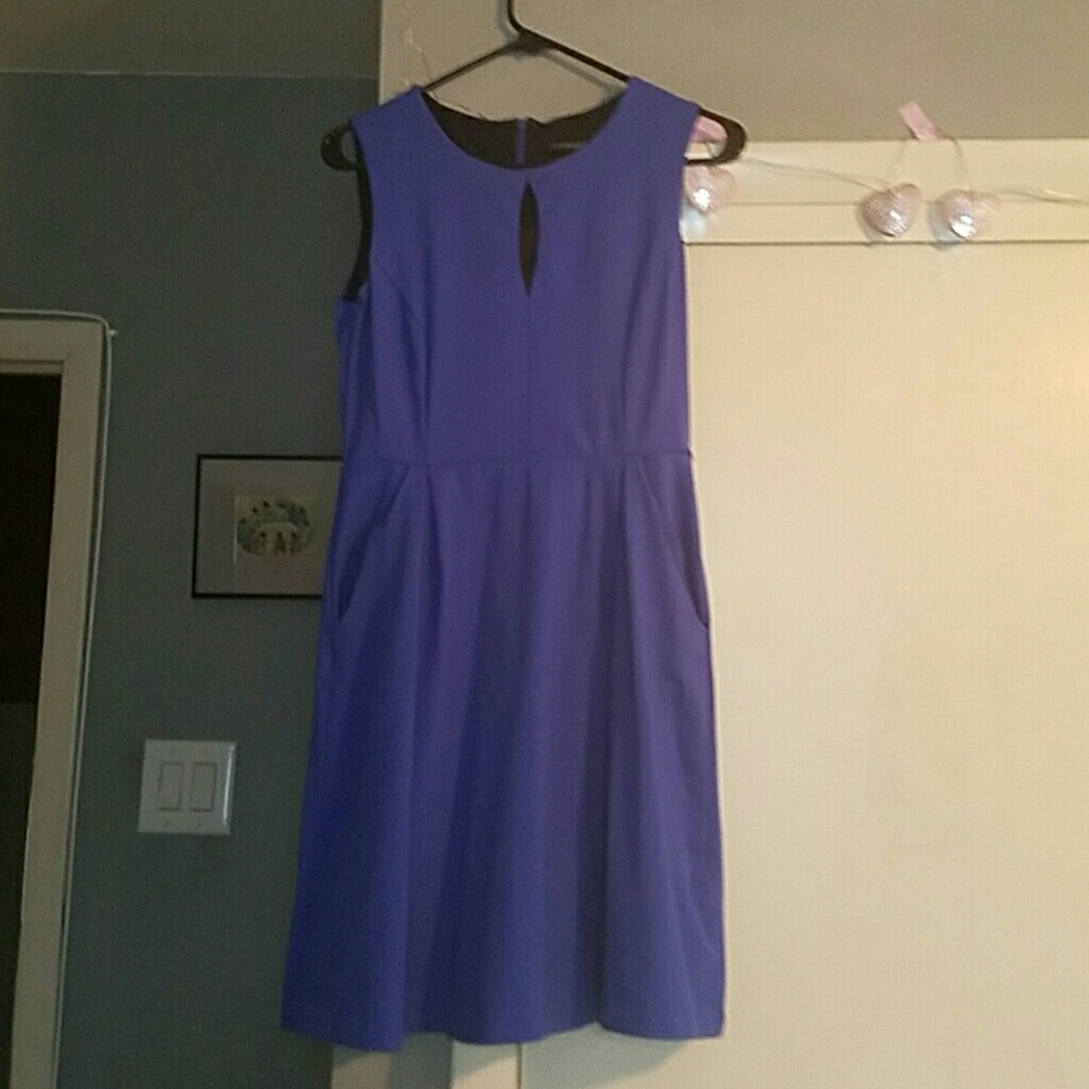 Bright blue stretchy skater dress size small