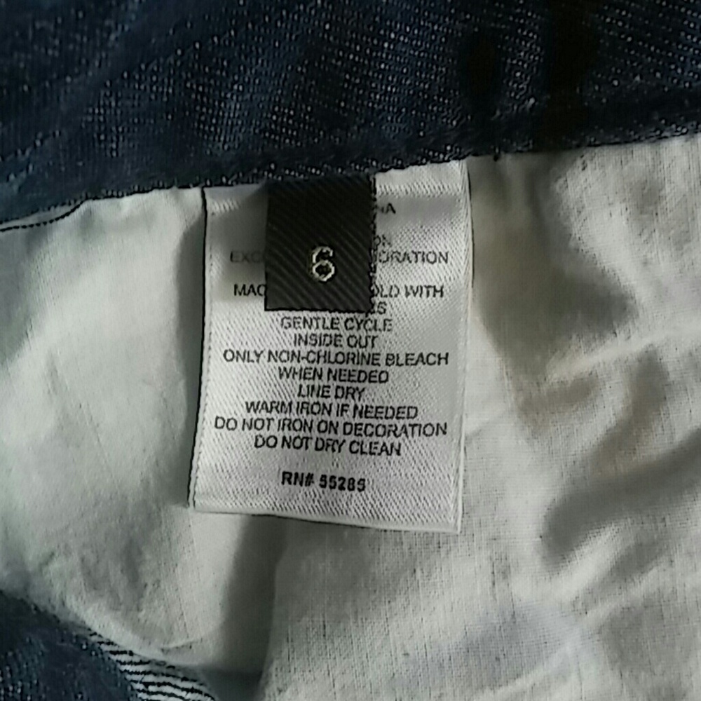 Express Sparkled mini blue denim skirt size 6 - Picture 5 of 5
