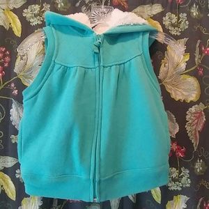 Girl's faux sheep wool lined vest