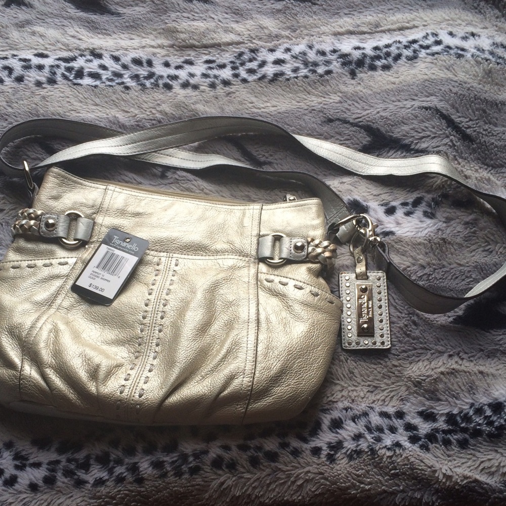 Tignanello leather NWT studded cloud shopper