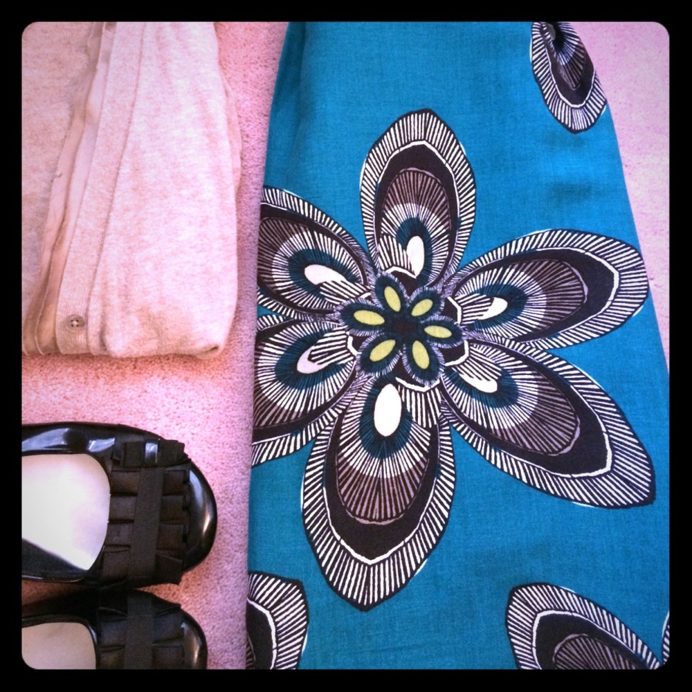 Dressy skirt with flowers