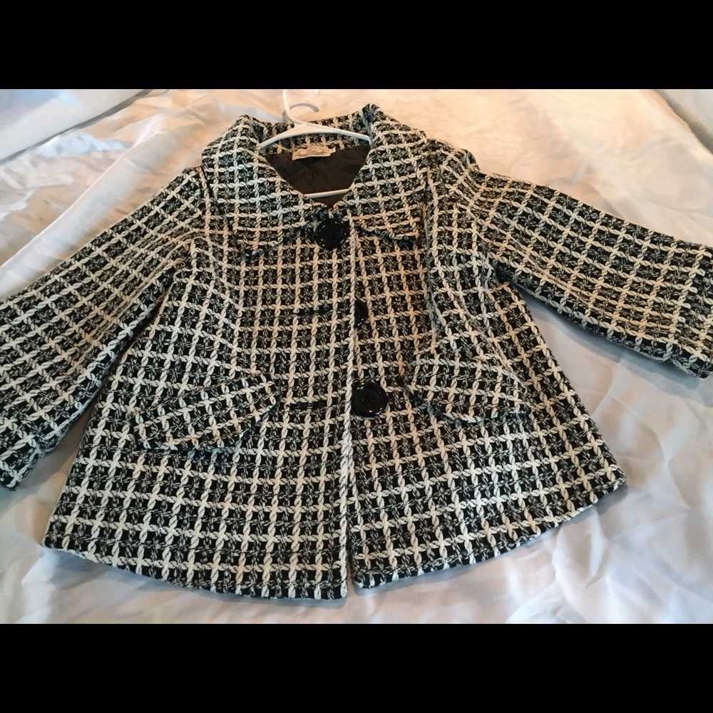 Blacks and white womens coat