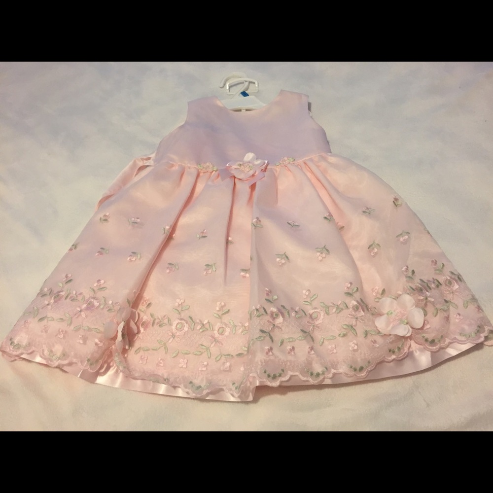 Light pink lil girls dress 24 months.