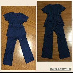 Cherokee Brand Navy Blue Scrubs.