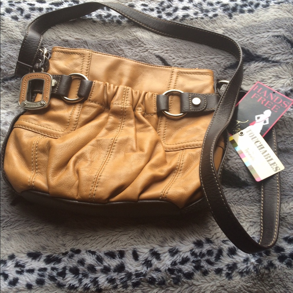 Tignanello NWT hobo cognac touchables leather bag